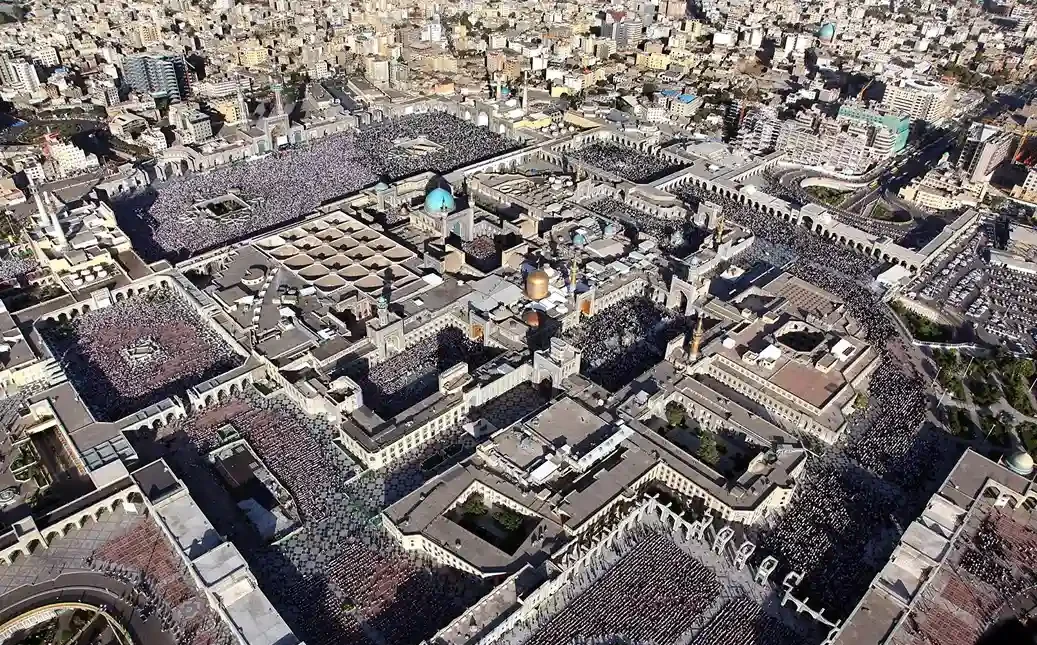 نمای هوایی از حرم امام رضا علیه السلام