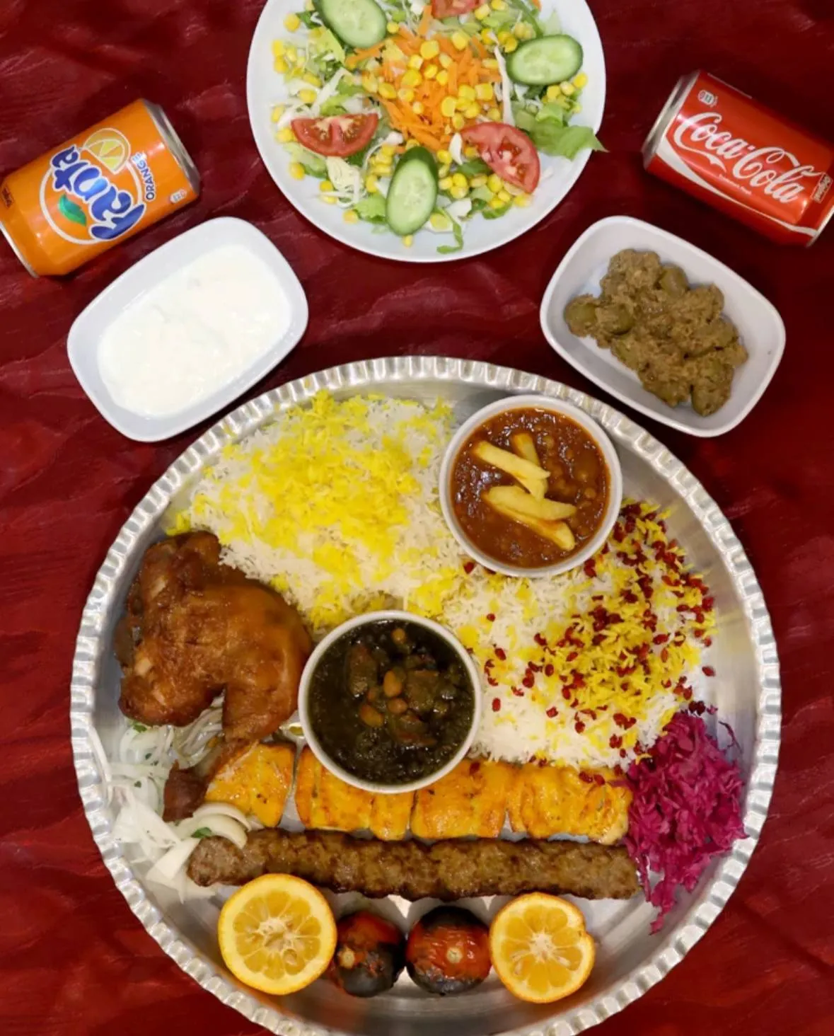 سینی های مخصوص رستوران علی مشهد